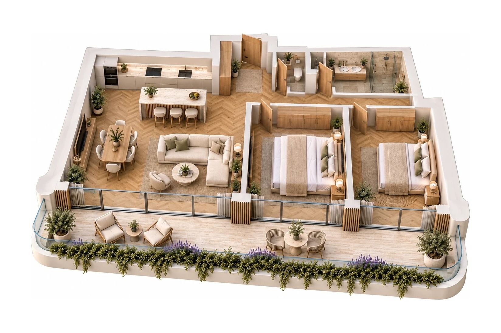 3D tlocrt stana A21